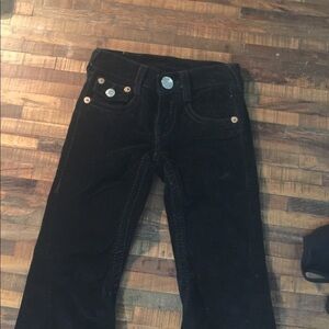 True Religion black velvet jeans